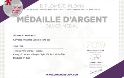 La Cerveza Tensina “Peña Blanca”, medalla de plata del Concurso Internacional de Lyon