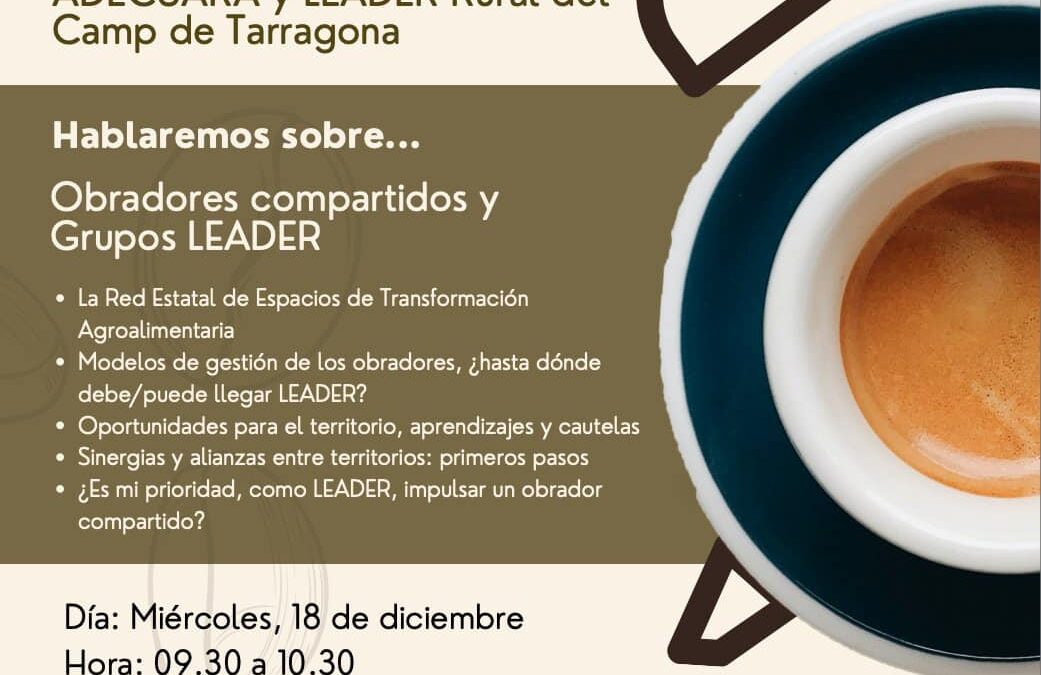 Webinar sobre Obradores compartidos y Grupos Leader